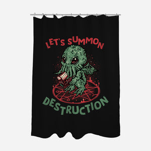 Summon Destruction-None-Polyester-Shower Curtain-glitchygorilla