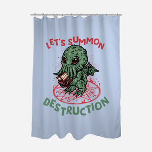 Summon Destruction-None-Polyester-Shower Curtain-glitchygorilla