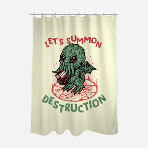 Summon Destruction-None-Polyester-Shower Curtain-glitchygorilla