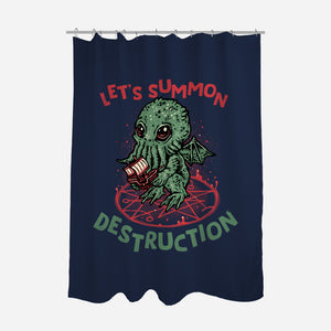 Summon Destruction-None-Polyester-Shower Curtain-glitchygorilla