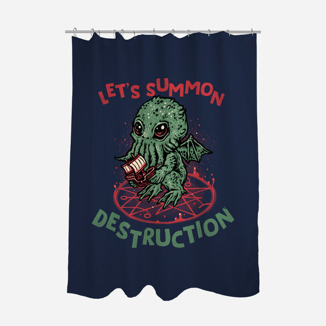 Summon Destruction-None-Polyester-Shower Curtain-glitchygorilla