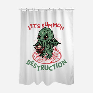 Summon Destruction-None-Polyester-Shower Curtain-glitchygorilla