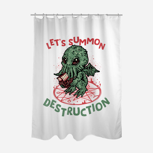 Summon Destruction-None-Polyester-Shower Curtain-glitchygorilla