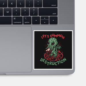 Summon Destruction-None-Glossy-Sticker-glitchygorilla