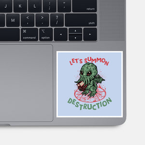 Summon Destruction-None-Glossy-Sticker-glitchygorilla