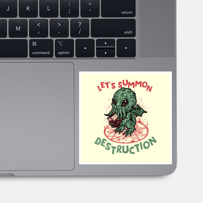 Summon Destruction-None-Glossy-Sticker-glitchygorilla