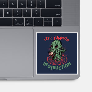Summon Destruction-None-Glossy-Sticker-glitchygorilla