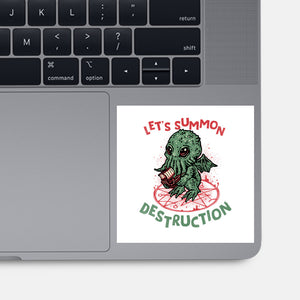 Summon Destruction-None-Glossy-Sticker-glitchygorilla