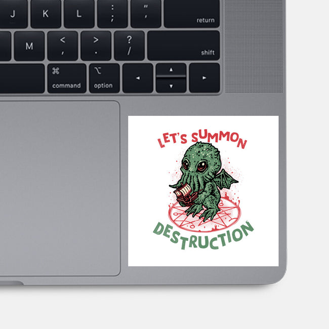 Summon Destruction-None-Glossy-Sticker-glitchygorilla