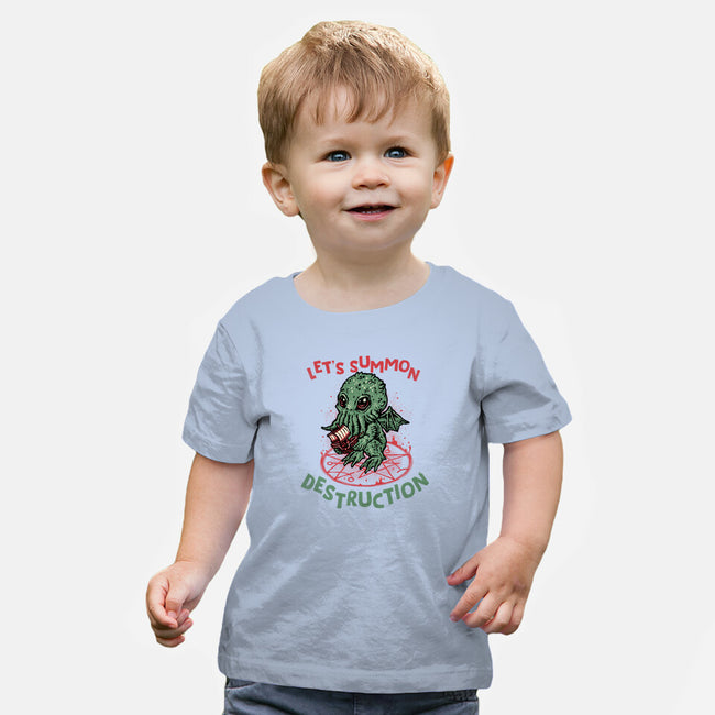 Summon Destruction-Baby-Basic-Tee-glitchygorilla