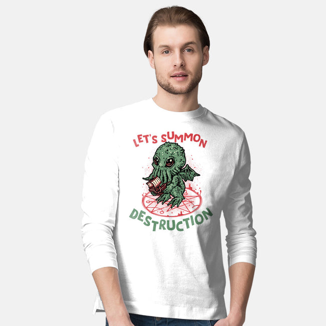 Summon Destruction-Mens-Long Sleeved-Tee-glitchygorilla