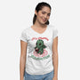 Summon Destruction-Womens-V-Neck-Tee-glitchygorilla
