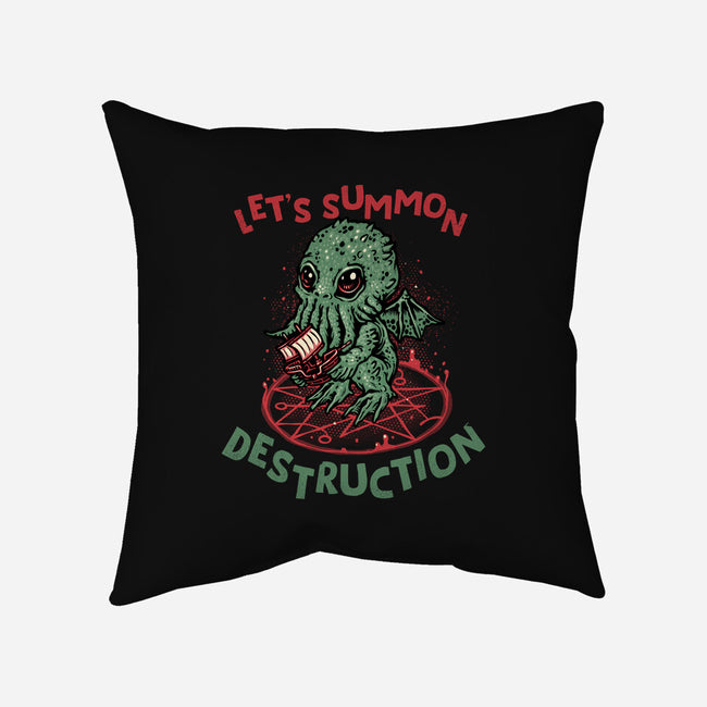 Summon Destruction-None-Removable Cover w Insert-Throw Pillow-glitchygorilla