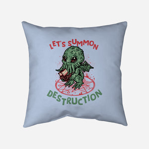 Summon Destruction-None-Removable Cover w Insert-Throw Pillow-glitchygorilla