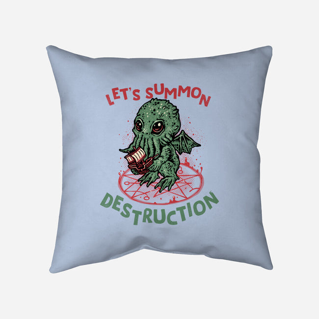 Summon Destruction-None-Removable Cover w Insert-Throw Pillow-glitchygorilla