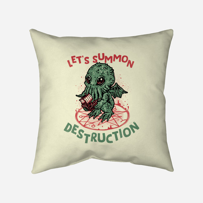 Summon Destruction-None-Removable Cover w Insert-Throw Pillow-glitchygorilla
