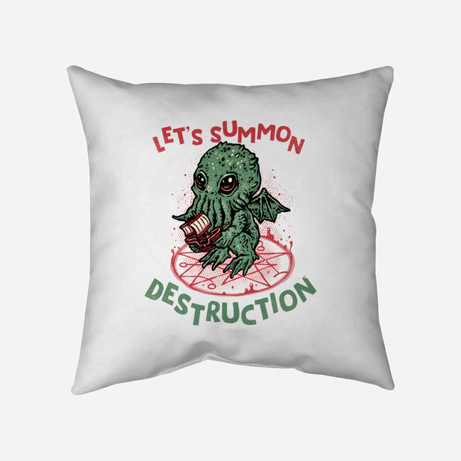 Summon Destruction-None-Removable Cover w Insert-Throw Pillow-glitchygorilla