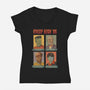 Creep High-Womens-V-Neck-Tee-Mike Koubou