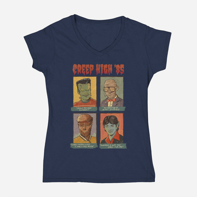 Creep High-Womens-V-Neck-Tee-Mike Koubou