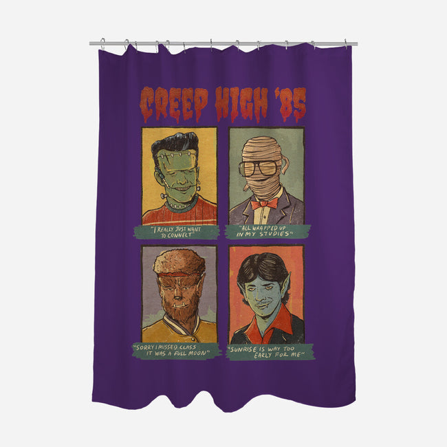 Creep High-None-Polyester-Shower Curtain-Mike Koubou