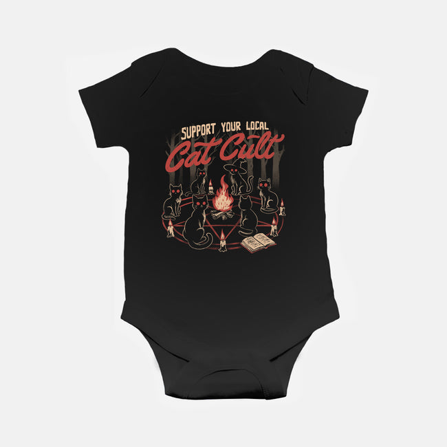 Support The Local Cat Cult-Baby-Basic-Onesie-eduely