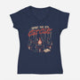 Support The Local Cat Cult-Womens-V-Neck-Tee-eduely