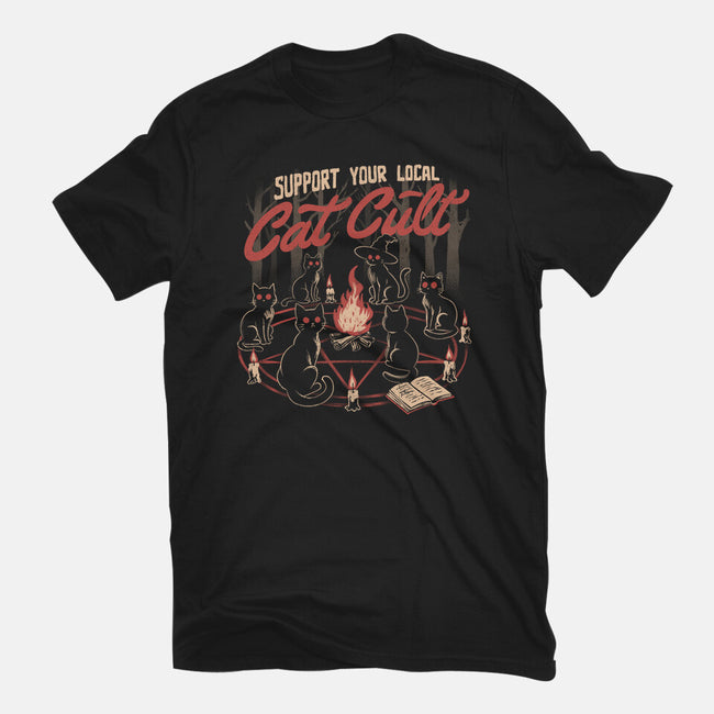 Support The Local Cat Cult-Mens-Basic-Tee-eduely