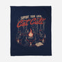 Support The Local Cat Cult-None-Fleece-Blanket-eduely
