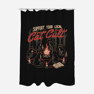 Support The Local Cat Cult-None-Polyester-Shower Curtain-eduely