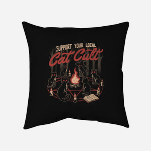Support The Local Cat Cult-None-Removable Cover w Insert-Throw Pillow-eduely