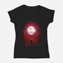 Negative Dark Side-Womens-V-Neck-Tee-Donnie