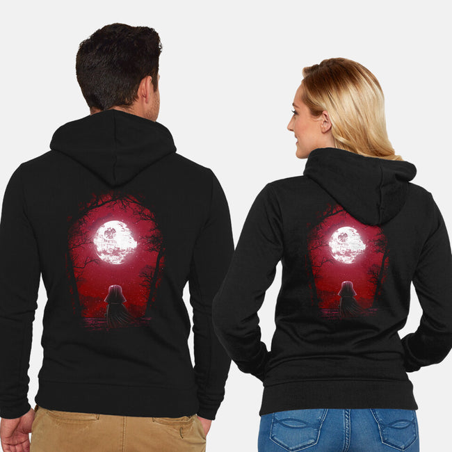 Negative Dark Side-Unisex-Zip-Up-Sweatshirt-Donnie