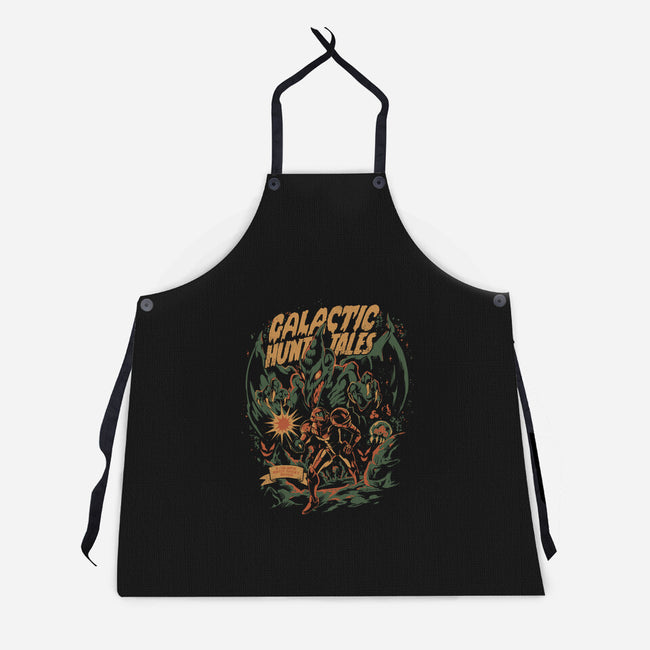 Galactic Hunt Tales-Unisex-Kitchen-Apron-ilustrata