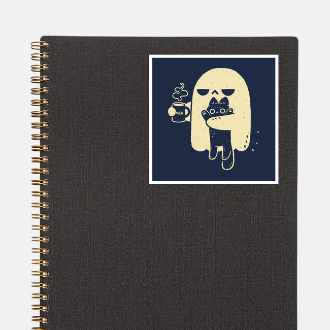 Cute Ghost Holding Cat-None-Glossy-Sticker-xMorfina