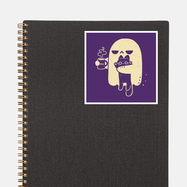 Cute Ghost Holding Cat-None-Glossy-Sticker-xMorfina