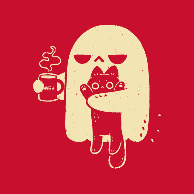 Cute Ghost Holding Cat-Mens-Heavyweight-Tee-xMorfina