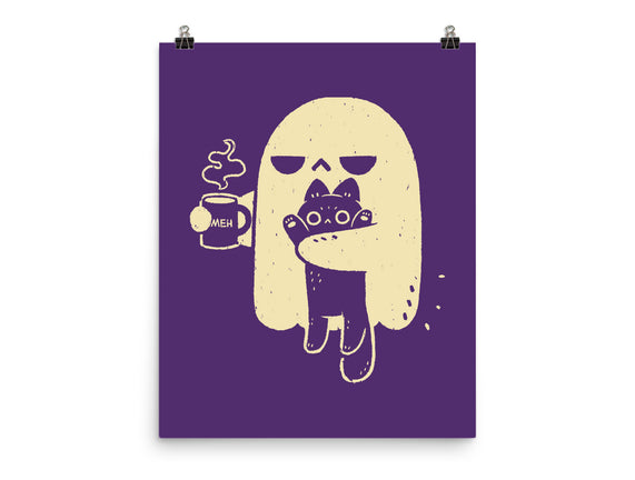 Cute Ghost Holding Cat