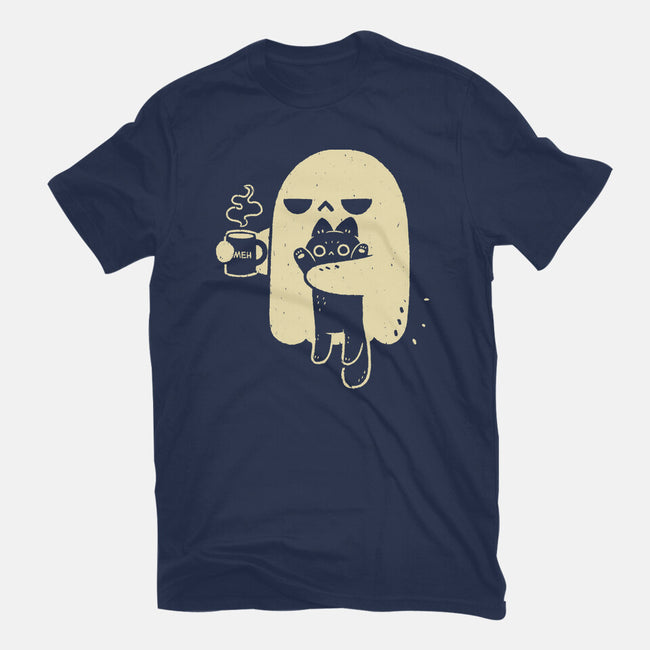 Cute Ghost Holding Cat-Unisex-Basic-Tee-xMorfina