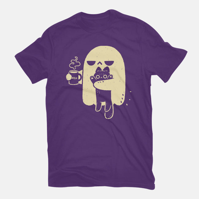 Cute Ghost Holding Cat-Youth-Basic-Tee-xMorfina