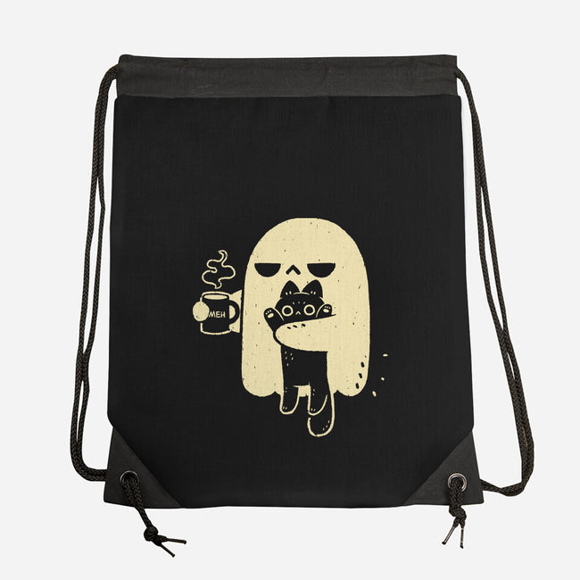 Cute Ghost Holding Cat-None-Drawstring-Bag-xMorfina