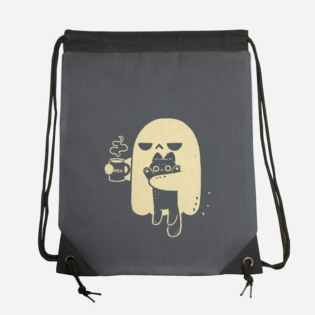 Cute Ghost Holding Cat-None-Drawstring-Bag-xMorfina