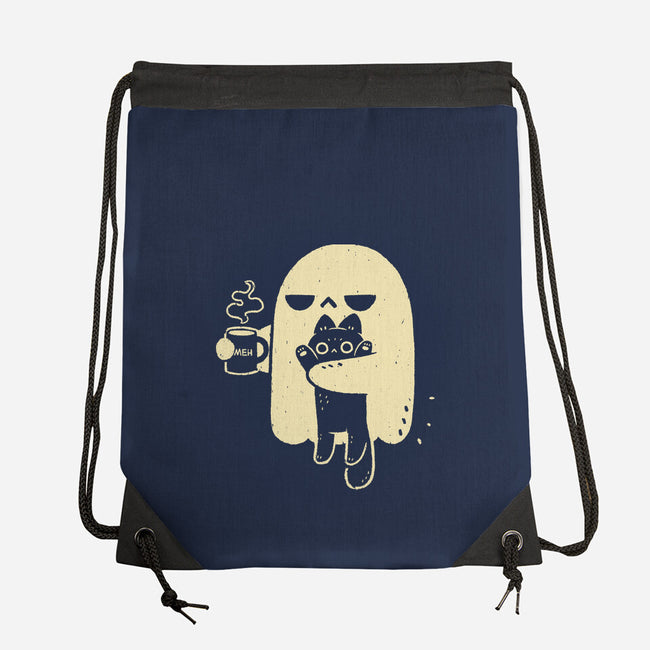 Cute Ghost Holding Cat-None-Drawstring-Bag-xMorfina