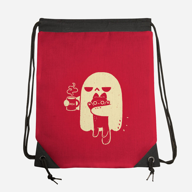 Cute Ghost Holding Cat-None-Drawstring-Bag-xMorfina