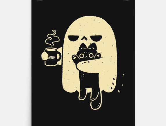 Cute Ghost Holding Cat