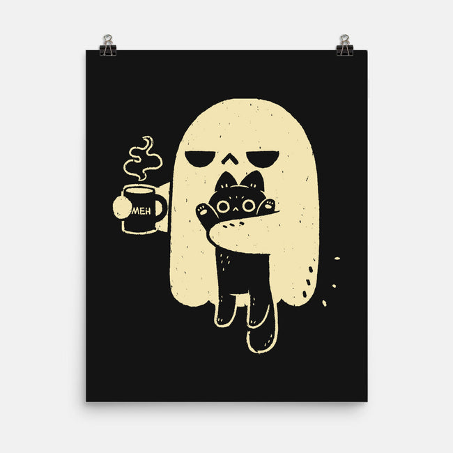 Cute Ghost Holding Cat-None-Matte-Poster-xMorfina