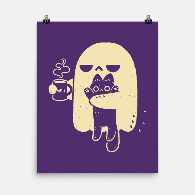 Cute Ghost Holding Cat-None-Matte-Poster-xMorfina