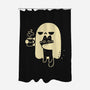 Cute Ghost Holding Cat-None-Polyester-Shower Curtain-xMorfina