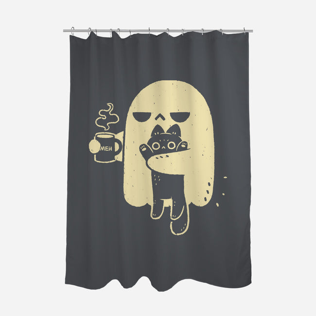 Cute Ghost Holding Cat-None-Polyester-Shower Curtain-xMorfina