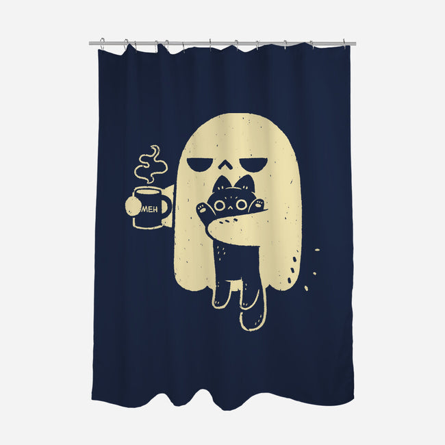 Cute Ghost Holding Cat-None-Polyester-Shower Curtain-xMorfina