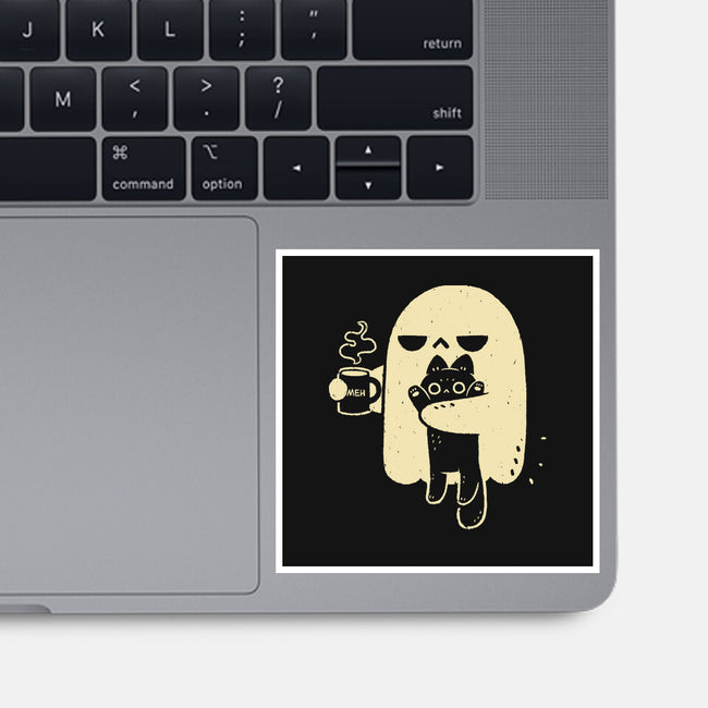 Cute Ghost Holding Cat-None-Glossy-Sticker-xMorfina